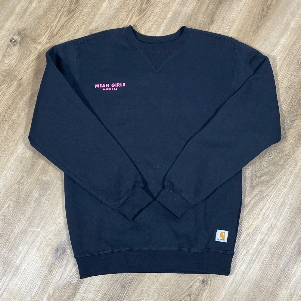 Carhartt Mean Girls Musical Cast & Crew Black Crewneck Sweatshirt size small